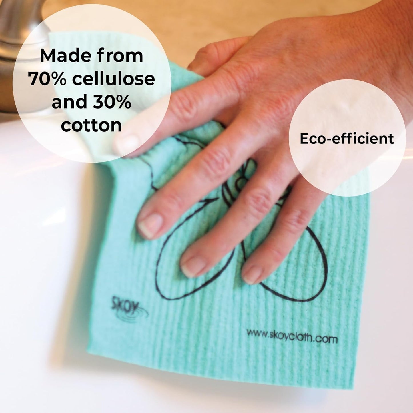 Swedish Dishcloths, 8 Pack Wholesale, Kitchen Sink Sponge, Dish Cloths for Washing Dishes, Multipurpose Cleaner, Assorted