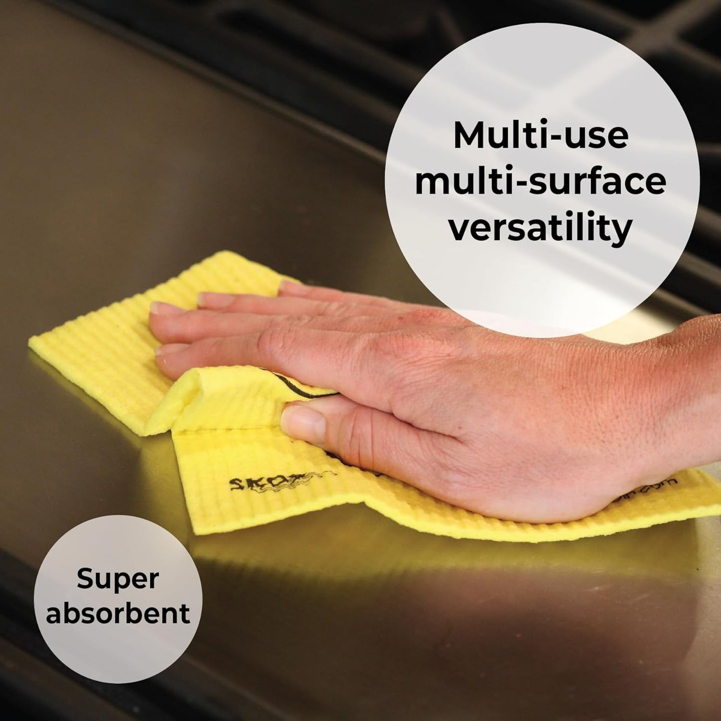 Swedish Dishcloths, 8 Pack Wholesale, Kitchen Sink Sponge, Dish Cloths for Washing Dishes, Multipurpose Cleaner, Assorted